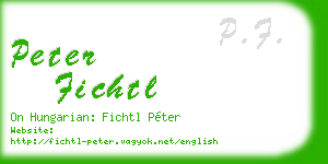 peter fichtl business card
